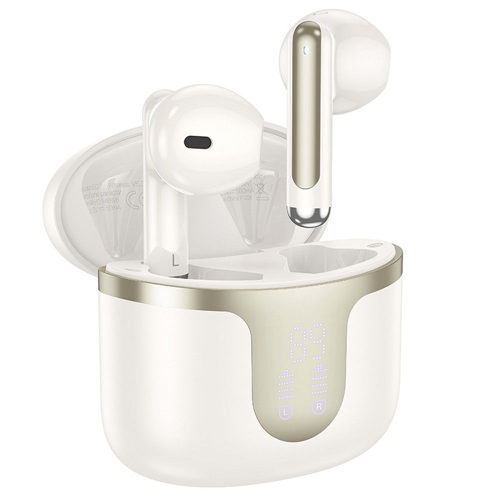 Handsfree Bluetooth HOCO EQ7, TWS, Branco