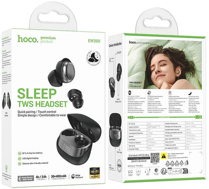 Handsfree Bluetooth HOCO EW200, TWS, Preto