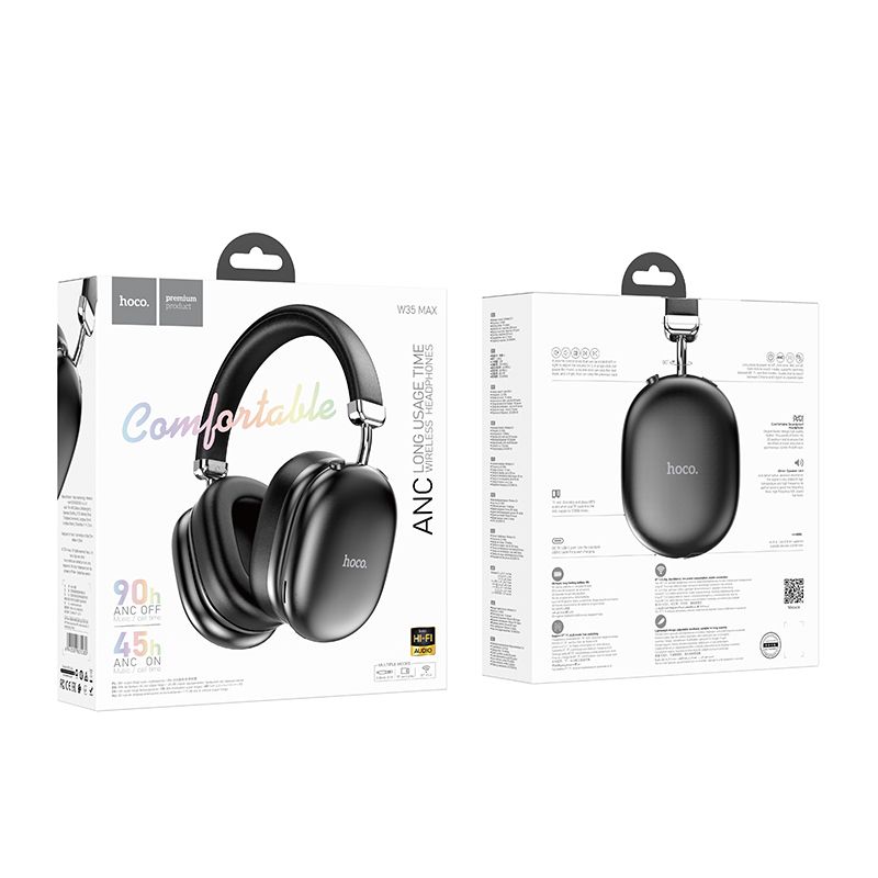 Handsfree Bluetooth HOCO W35 Max, A2DP, ANC, Preto