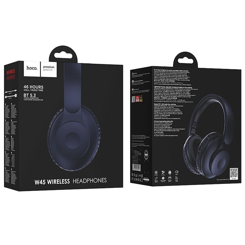 Handsfree Bluetooth HOCO W45, A2DP, Azul