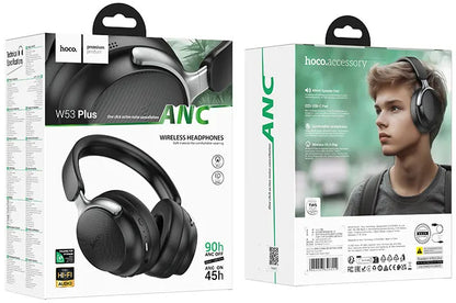 Handsfree Bluetooth HOCO W53 Plus, A2DP, ANC, Preto