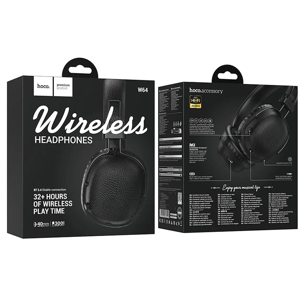 Handsfree Bluetooth HOCO W64, A2DP, Preto