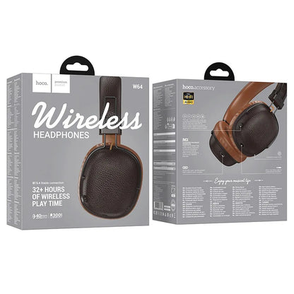 Handsfree Bluetooth HOCO W64, A2DP, Castanho