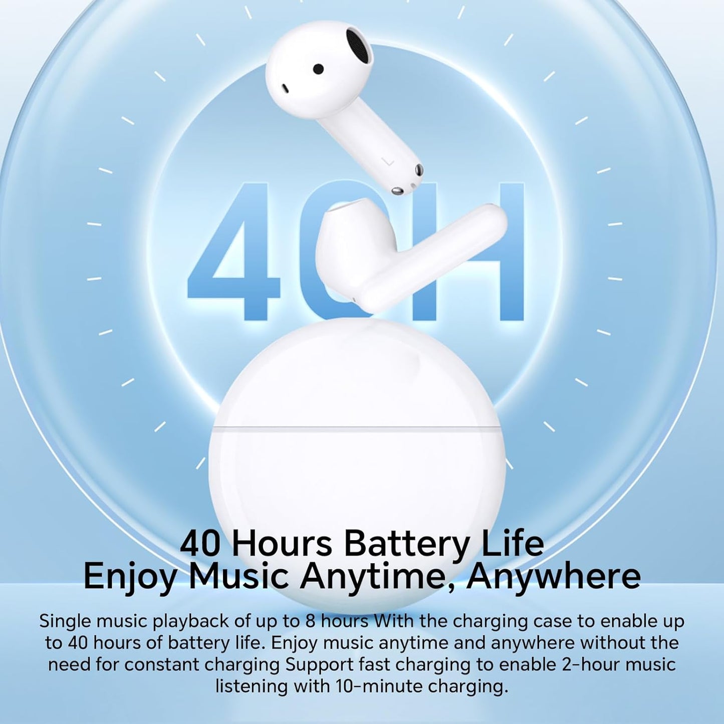 Handsfree Bluetooth Honor Choice X7e, TWS, ANC, Branco 5504ABHF