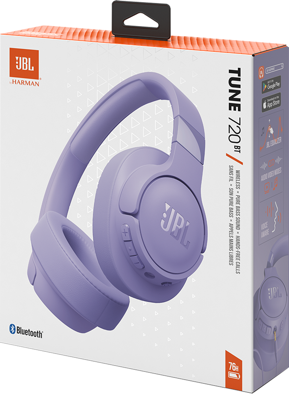 Mãos-livres Bluetooth JBL Tune 720BT, Multiponto, A2DP, Roxo JBLT720BTPUR