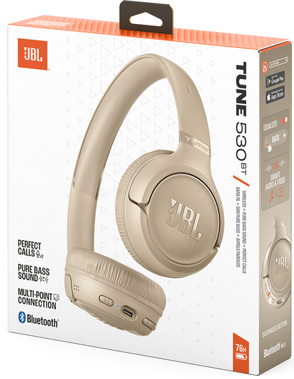 Handsfree Bluetooth JBL Tune 530BT, MultiPoint, A2DP, Bege JBLT530BTBEG