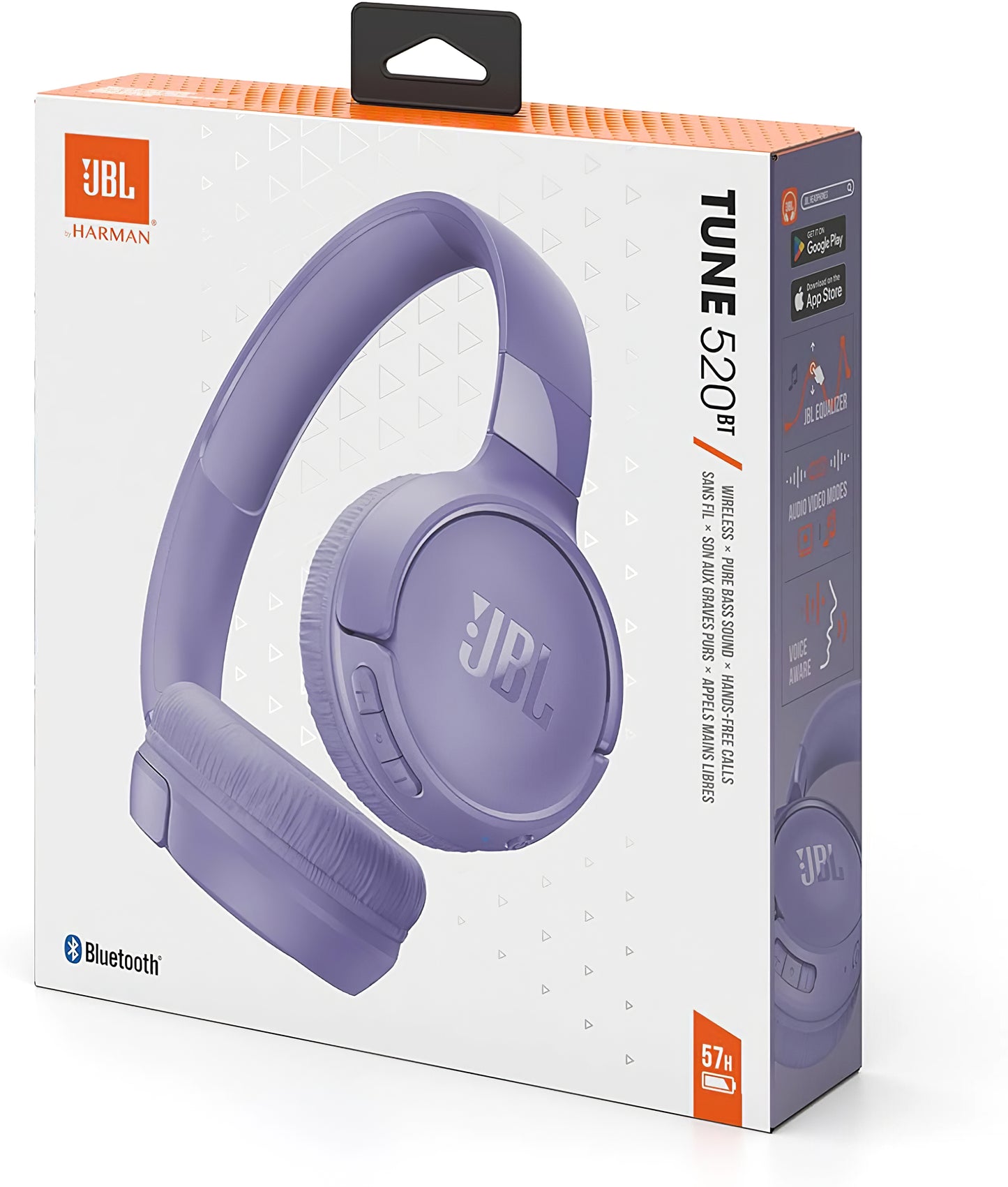 Mãos-livres Bluetooth JBL Tune 520BT, Multiponto, A2DP, Roxo JBLT520BTPUR