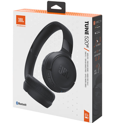 Mãos-livres Bluetooth JBL Tune 520BT, Multiponto, A2DP, Preto JBLT520BTBLK