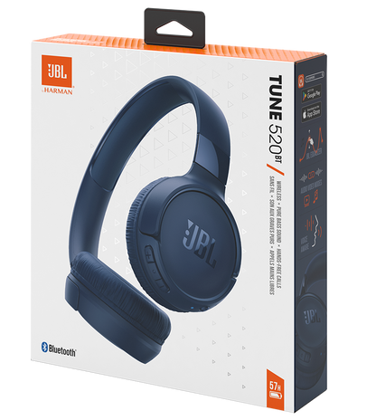 Mãos-livres Bluetooth JBL Tune 520BT, Multiponto, A2DP, Azul JBLT520BTBTBLU
