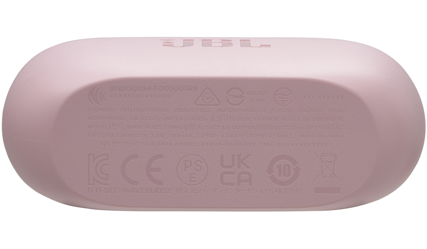 Handsfree Bluetooth JBL Wave Buds 2, TWS, ANC, MultiPoint, Rosa JBLWBUDS2PIK