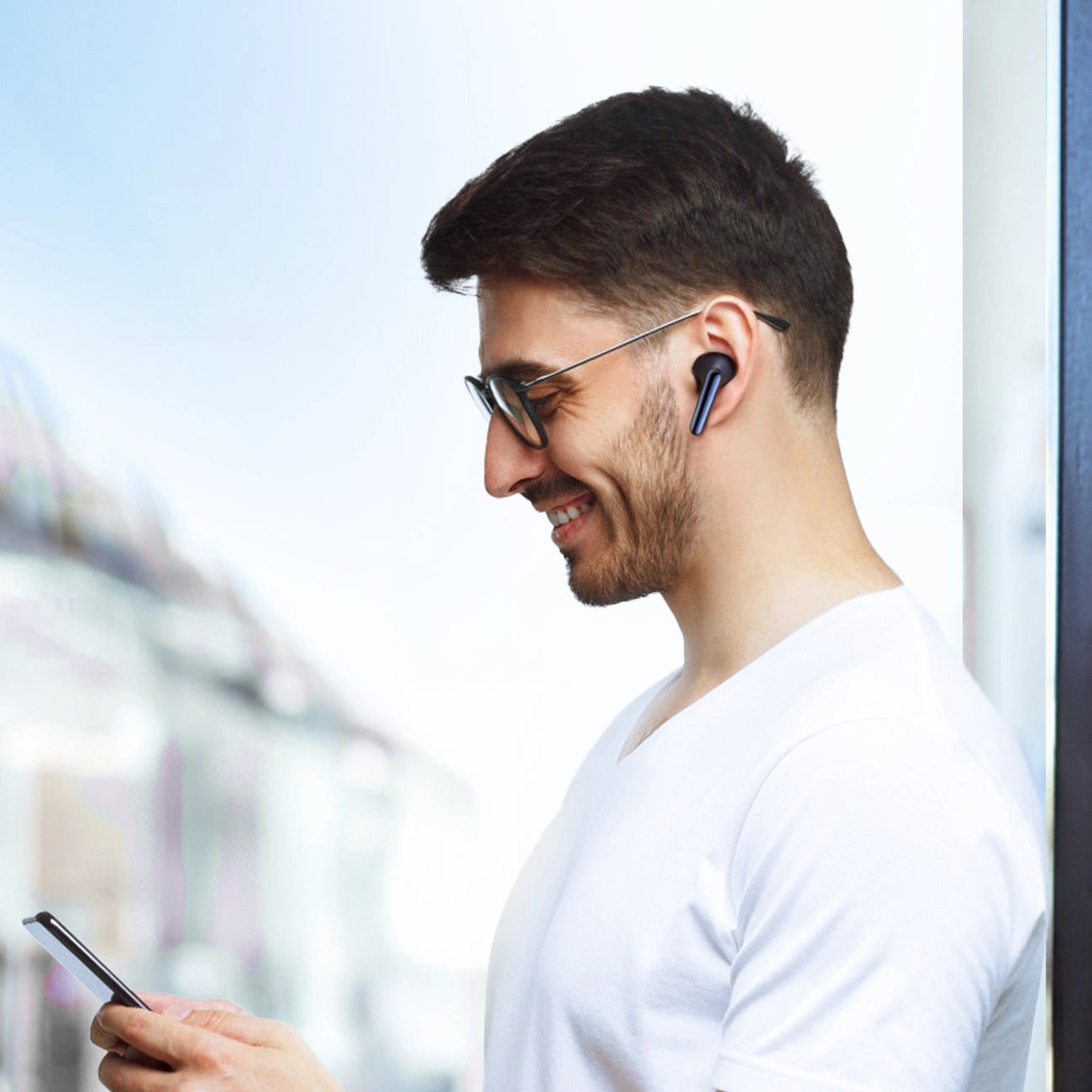 Handsfree Bluetooth Joyroom Funpods JR-FN2, TWS, ANC, Preto