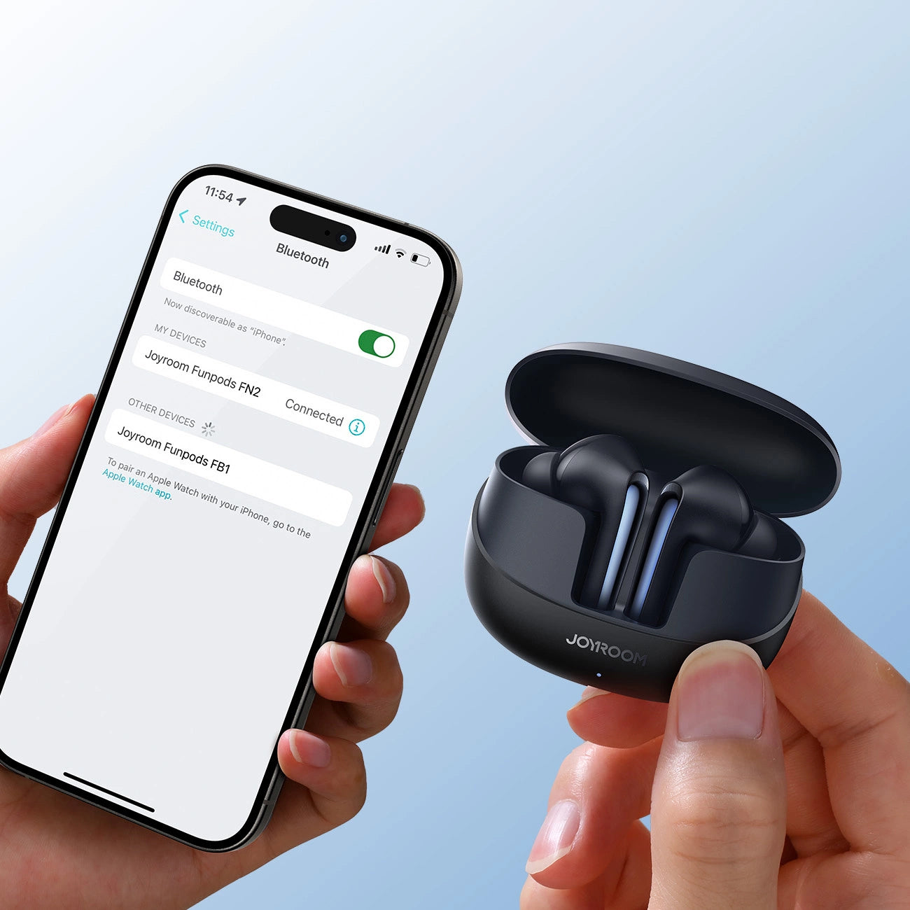 Handsfree Bluetooth Joyroom Funpods JR-FN2, TWS, ANC, Preto