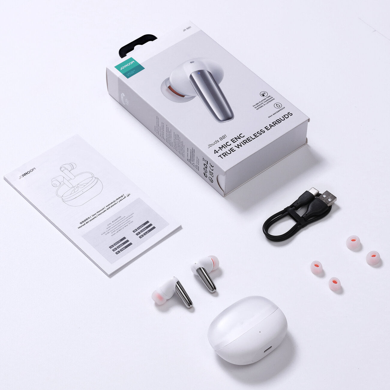 Auriculares Bluetooth Joyroom JR-BB1, TWS, Branco