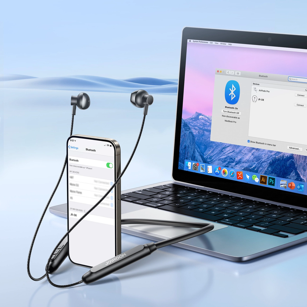Auricular Bluetooth Joyroom JR-D8, A2DP, Preto