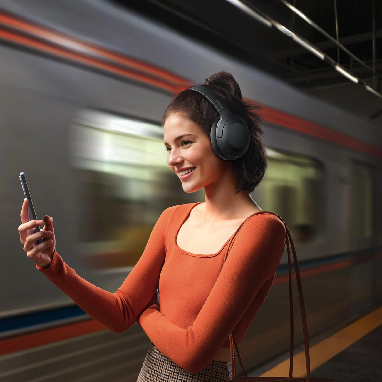 Handsfree Bluetooth Joyroom JR-JH2, A2DP, ANC, Preto