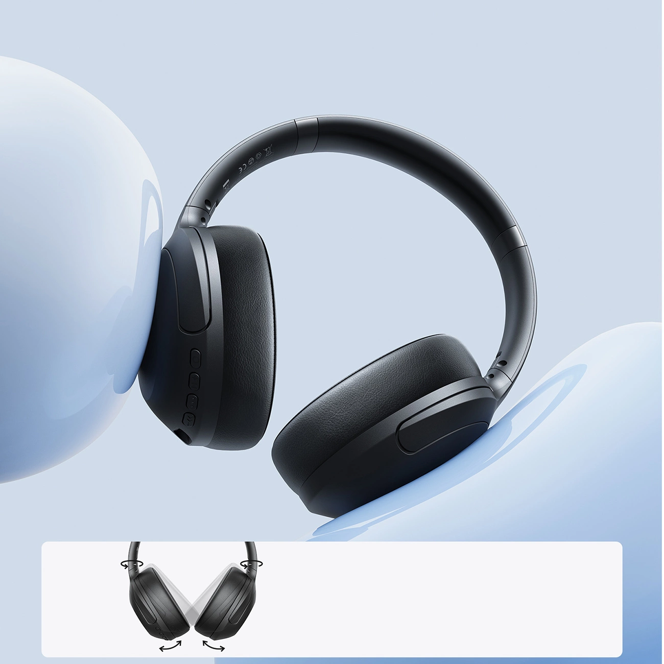 Handsfree Bluetooth Joyroom JR-JH2, A2DP, ANC, Preto