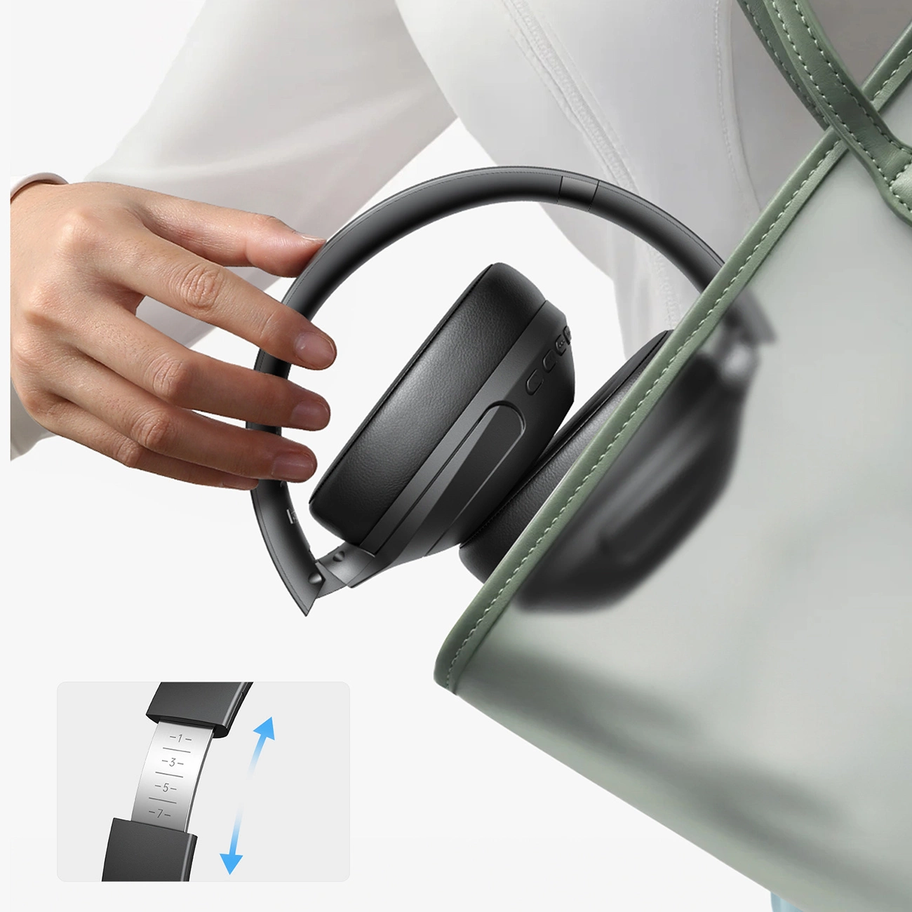 Handsfree Bluetooth Joyroom JR-JH2, A2DP, ANC, Preto