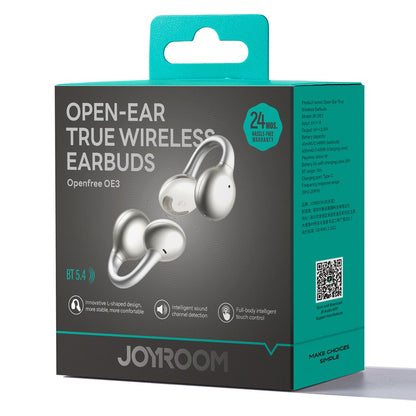 Handsfree Bluetooth Joyroom Openfree JR-OE3, TWS, Prateado