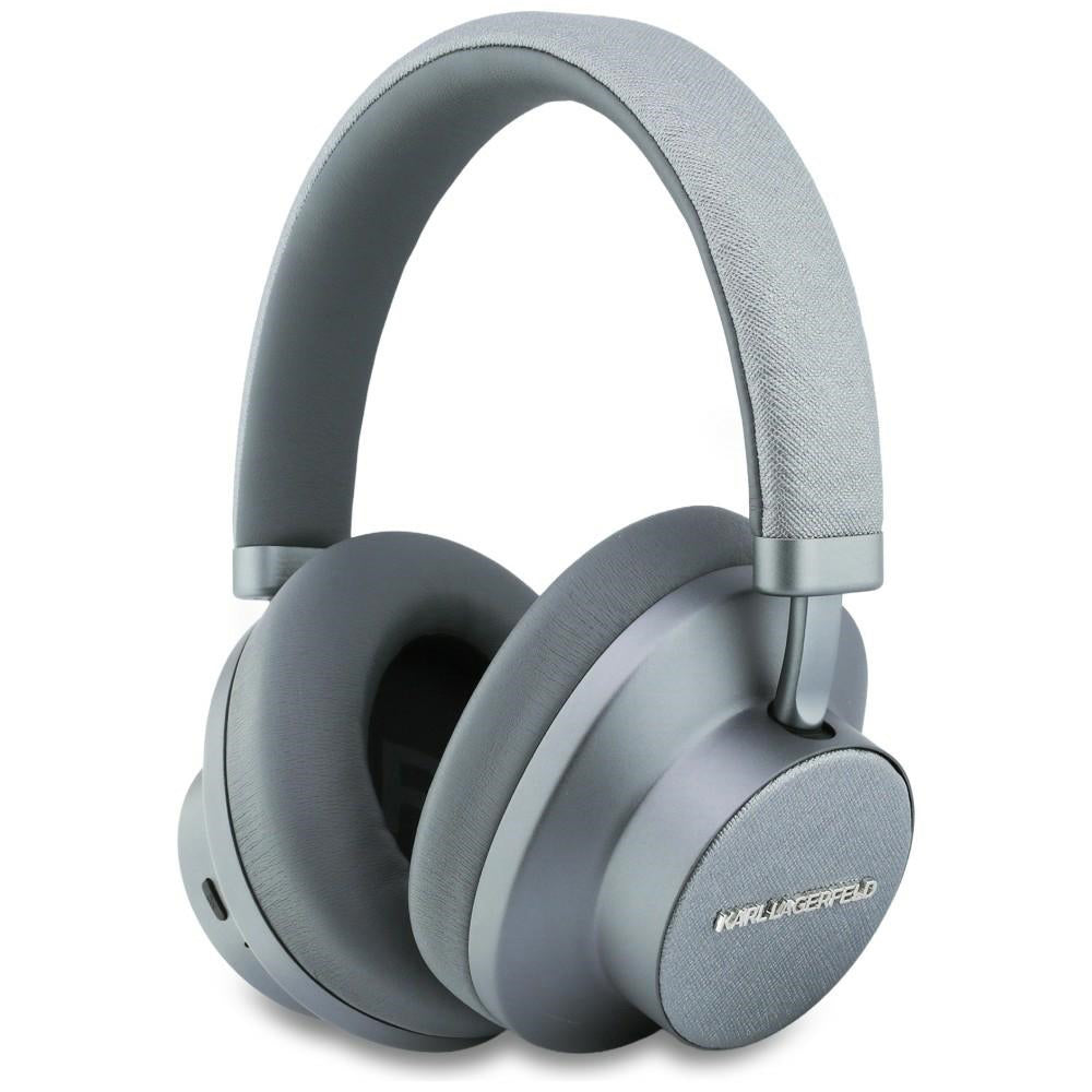 Handsfree Bluetooth Karl Lagerfeld Saffiano Elongated, A2DP, ANC, Cinzento