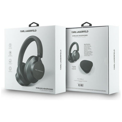 Handsfree Bluetooth Karl Lagerfeld Saffiano Elongated, A2DP, ANC, Cinzento