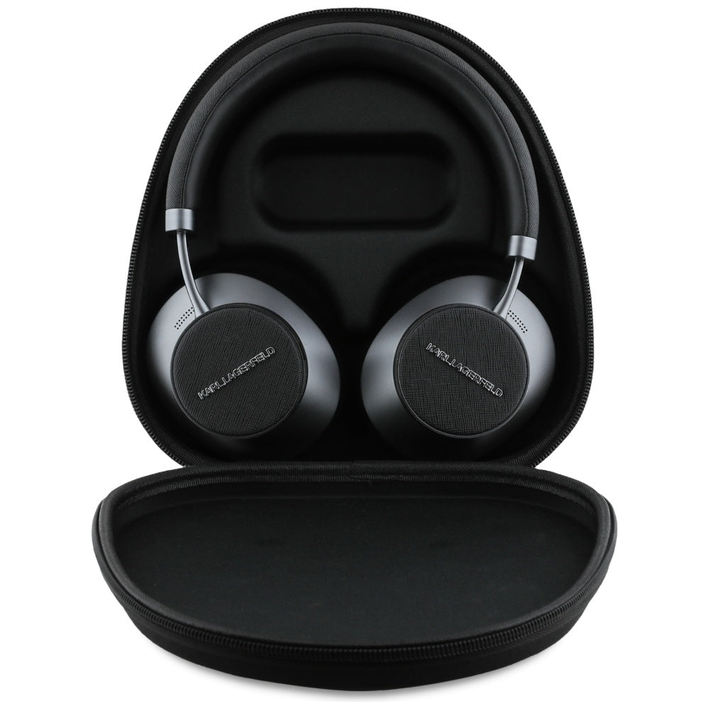 Handsfree Bluetooth Karl Lagerfeld Saffiano Elongated, A2DP, ANC, Preto