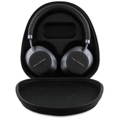 Handsfree Bluetooth Karl Lagerfeld Saffiano Elongated, A2DP, ANC, Preto