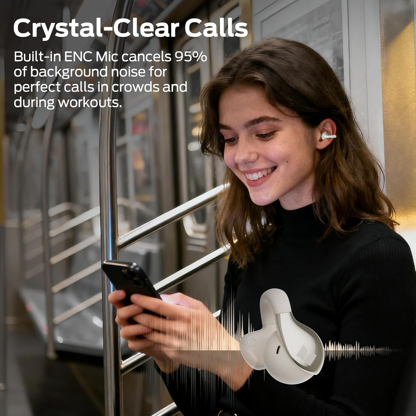 Handsfree Bluetooth Monster AC225, TWS, Creme Claro