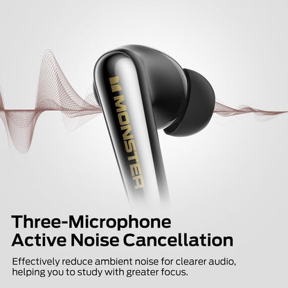 Handsfree Bluetooth Monster Clarity 200, TWS, ANC, Preto
