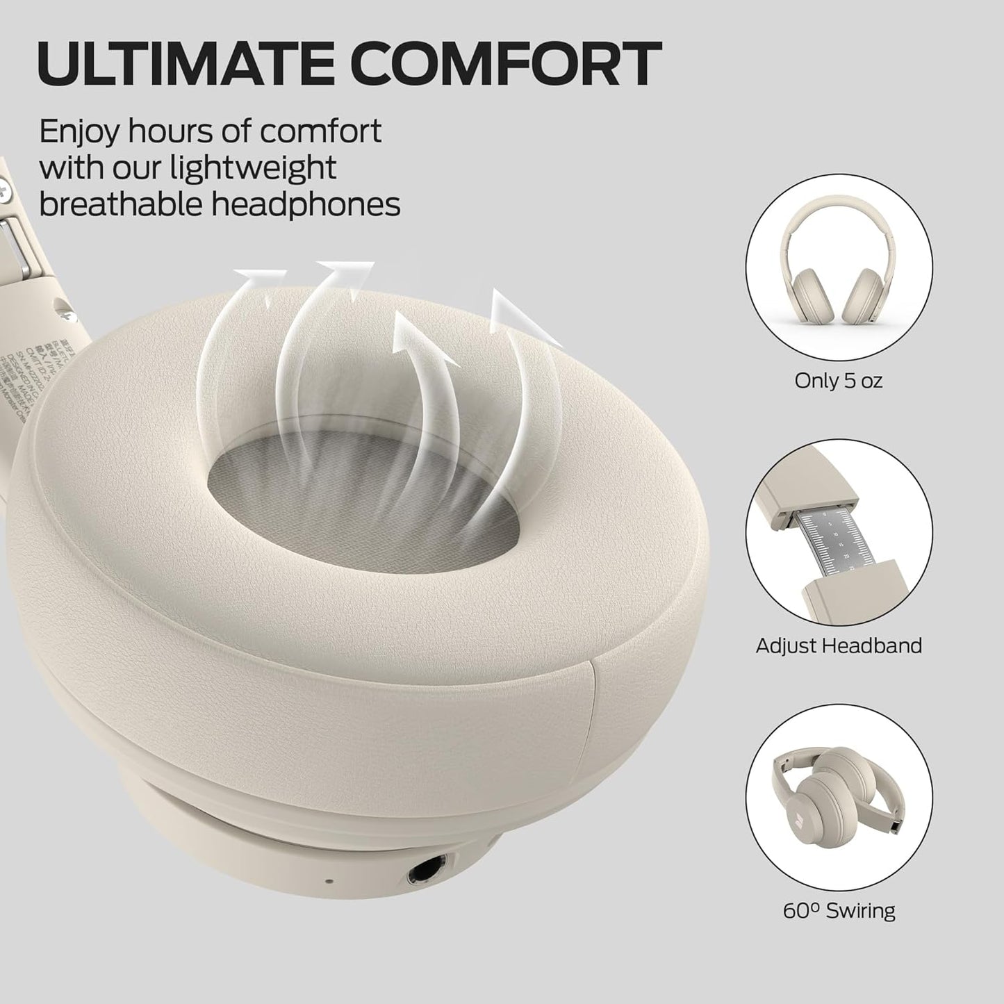 Handsfree Bluetooth Monster Mission 100, MultiPoint, A2DP, ANC, Branco