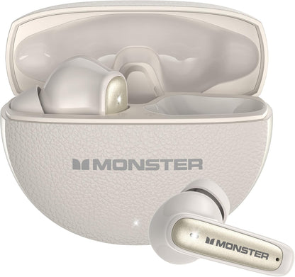 Handsfree Bluetooth Monster N-Lite 310, TWS, Creme Claro