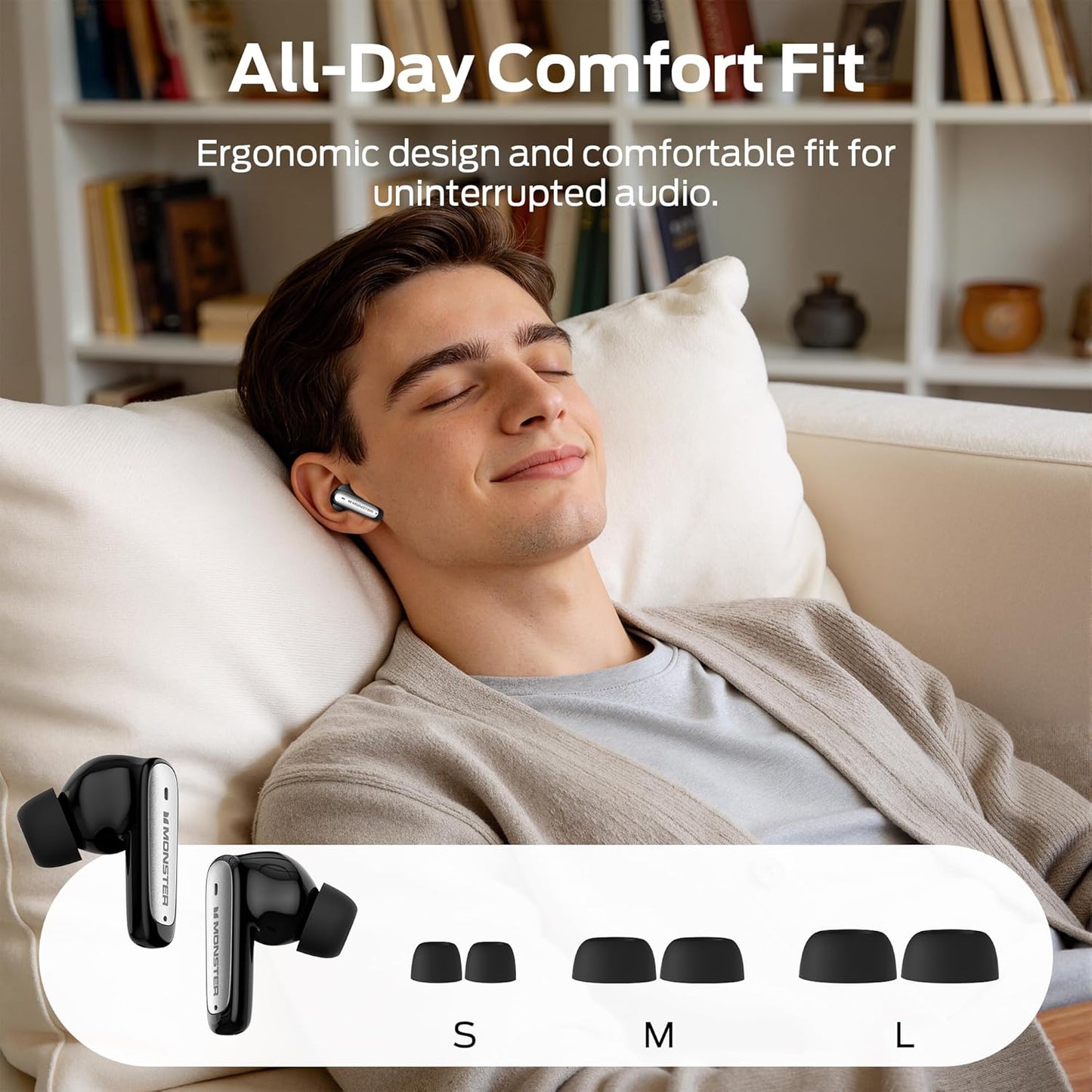 Bluetooth Handsfree Monster N-Lite 310, TWS, Black