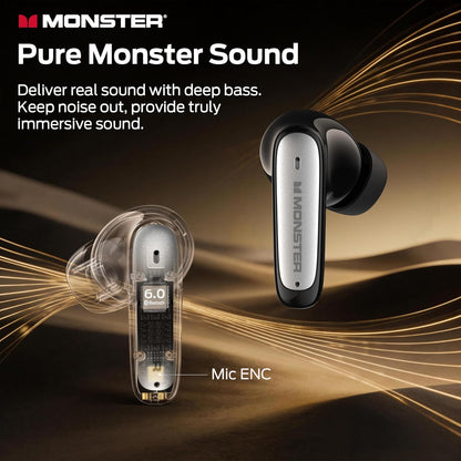 Auricular Bluetooth Monster N-Lite 310, TWS, Preto