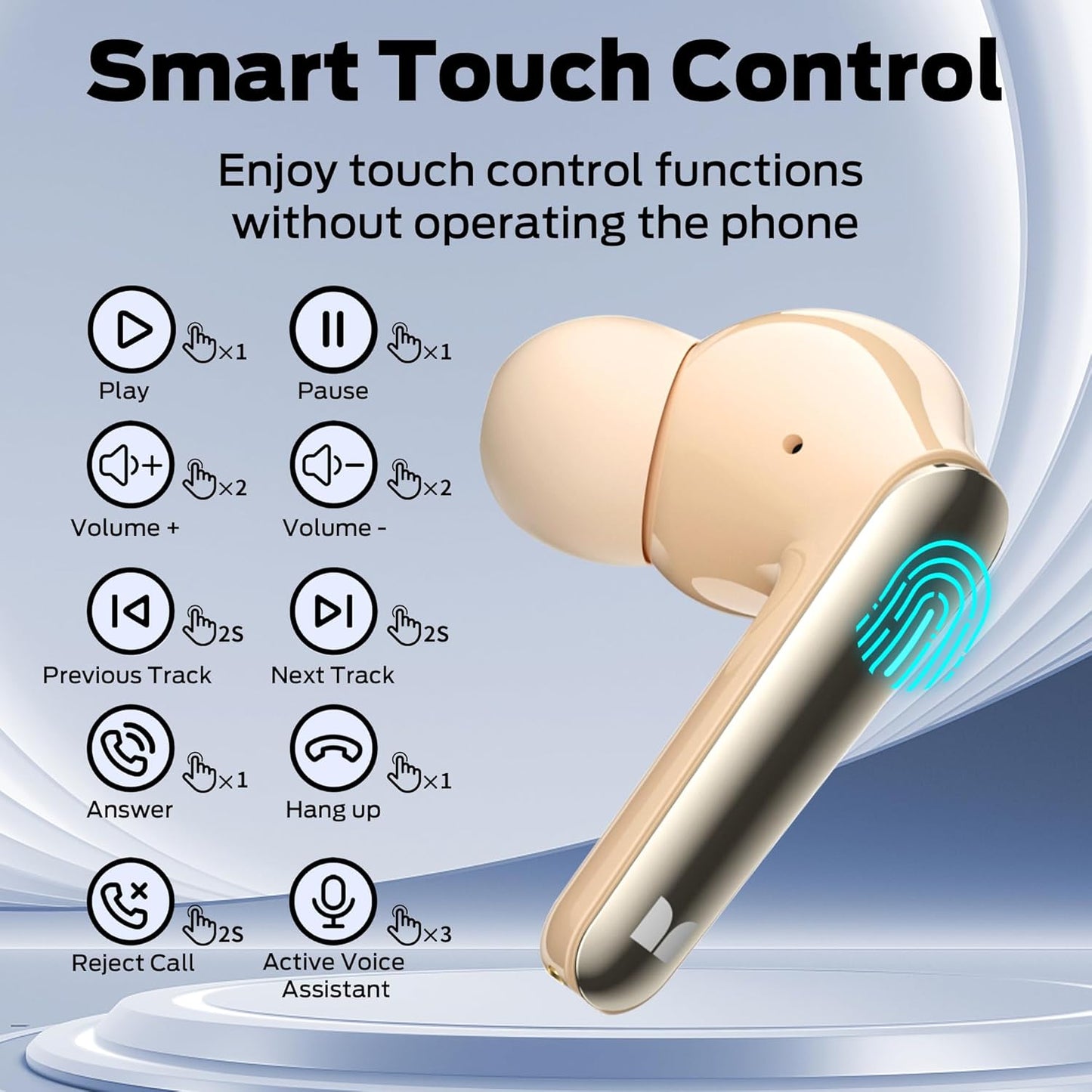 Handsfree Bluetooth Monster N-Lite 203 AirLinks, TWS, Dourado