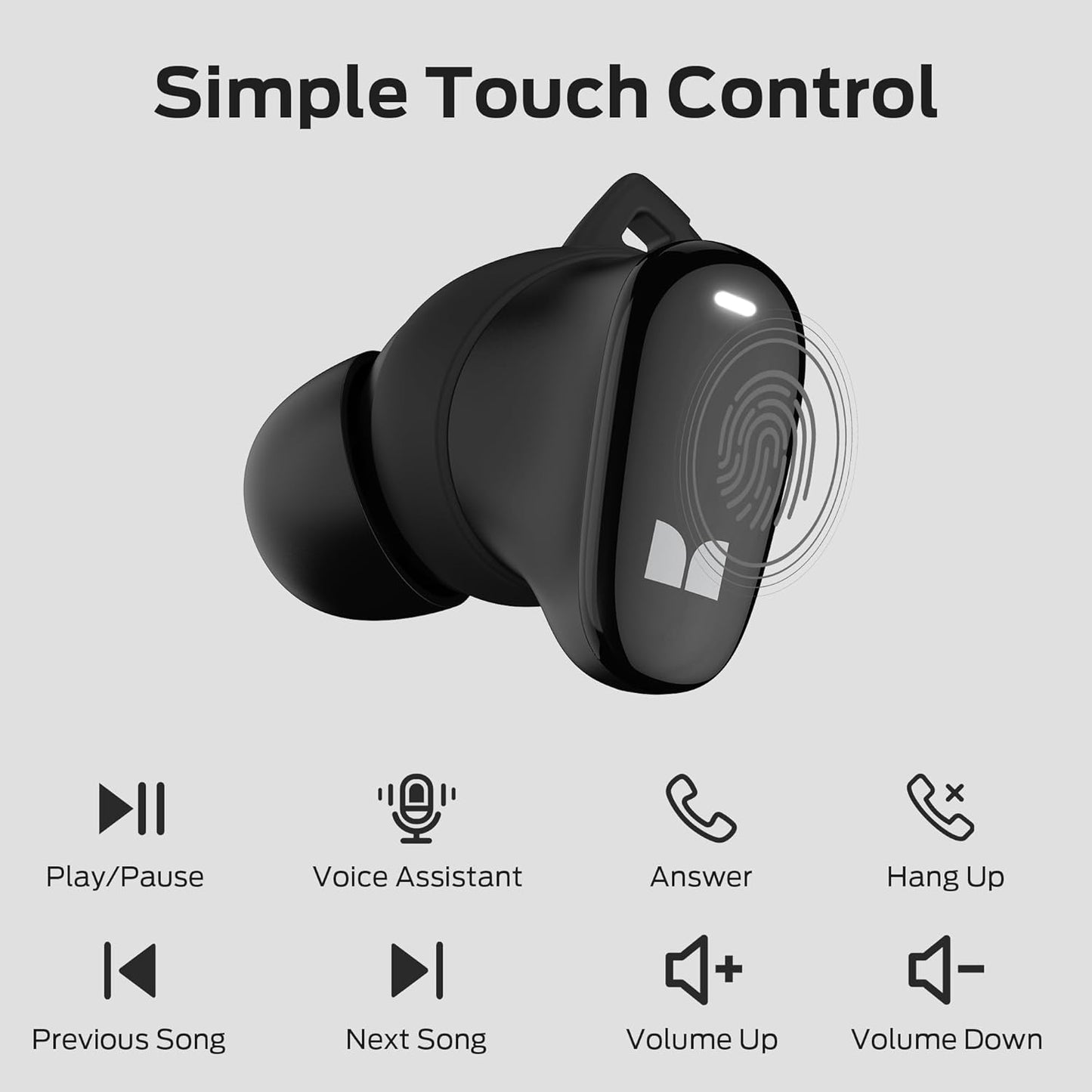Handsfree Bluetooth Monster N-Lite 206, TWS, Preto
