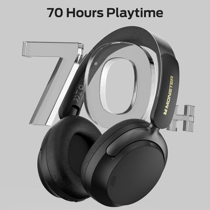 Handsfree Bluetooth Monster Persona 3rd, MultiPoint, A2DP, ANC, Preto