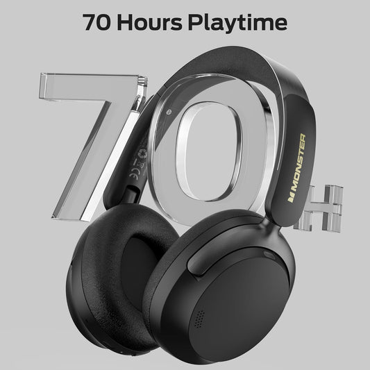Handsfree Bluetooth Monster Persona 3rd, MultiPoint, A2DP, ANC, Preto