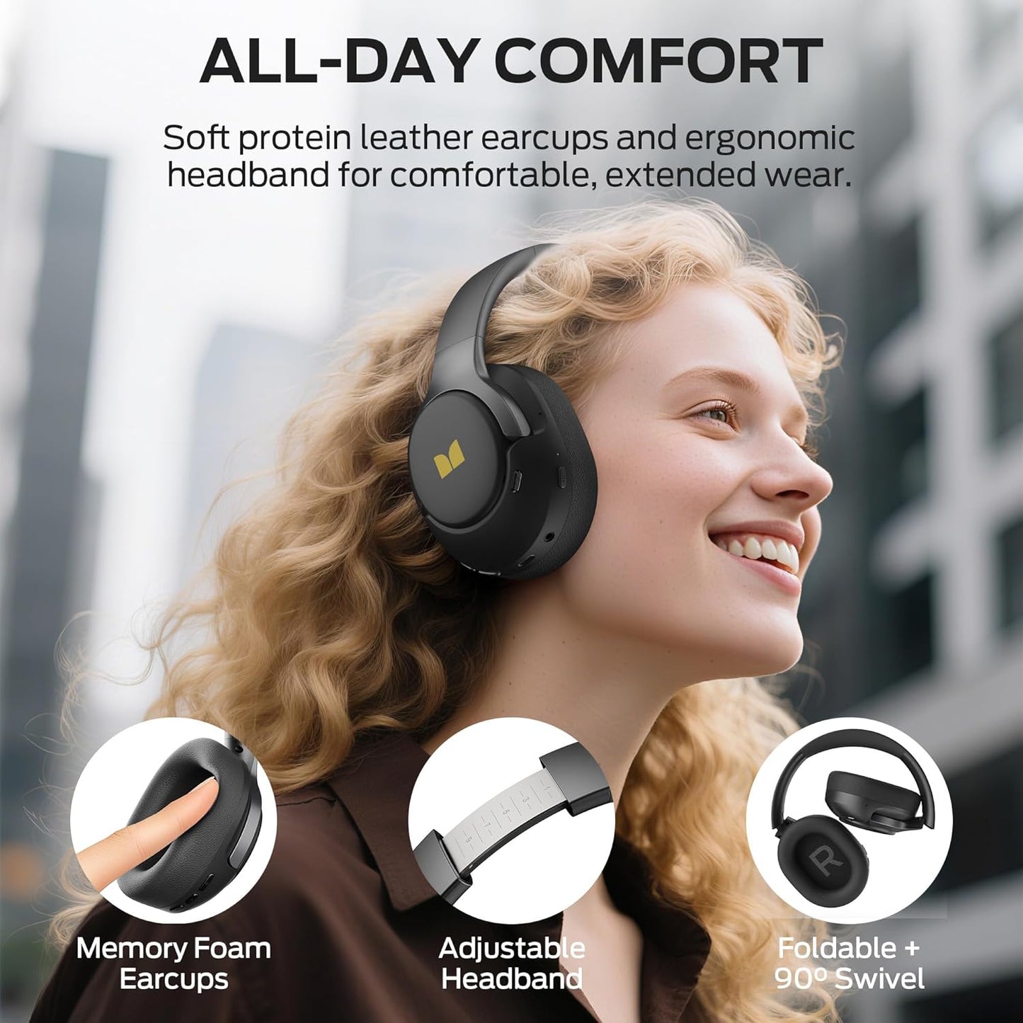 Handsfree Bluetooth Monster Persona 5th, MultiPoint, A2DP, ANC, Preto