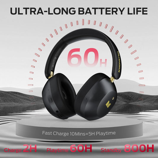 Handsfree Bluetooth Monster Persona 6th, MultiPoint, A2DP, ANC, Preto