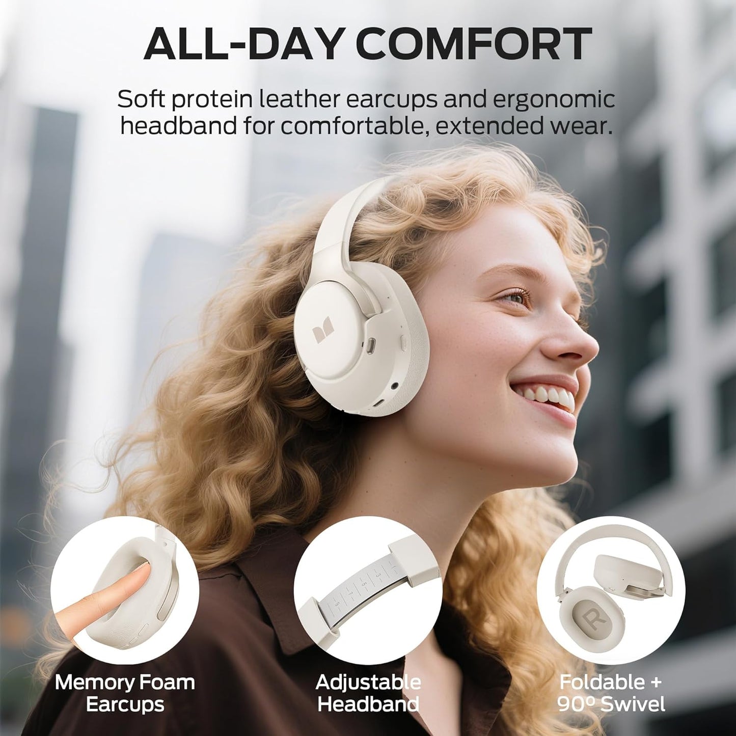 Handsfree Bluetooth Monster Persona 5th, MultiPoint, A2DP, ANC, Branco