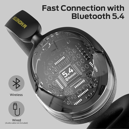Handsfree Bluetooth Monster Persona 3rd, MultiPoint, A2DP, ANC, Preto