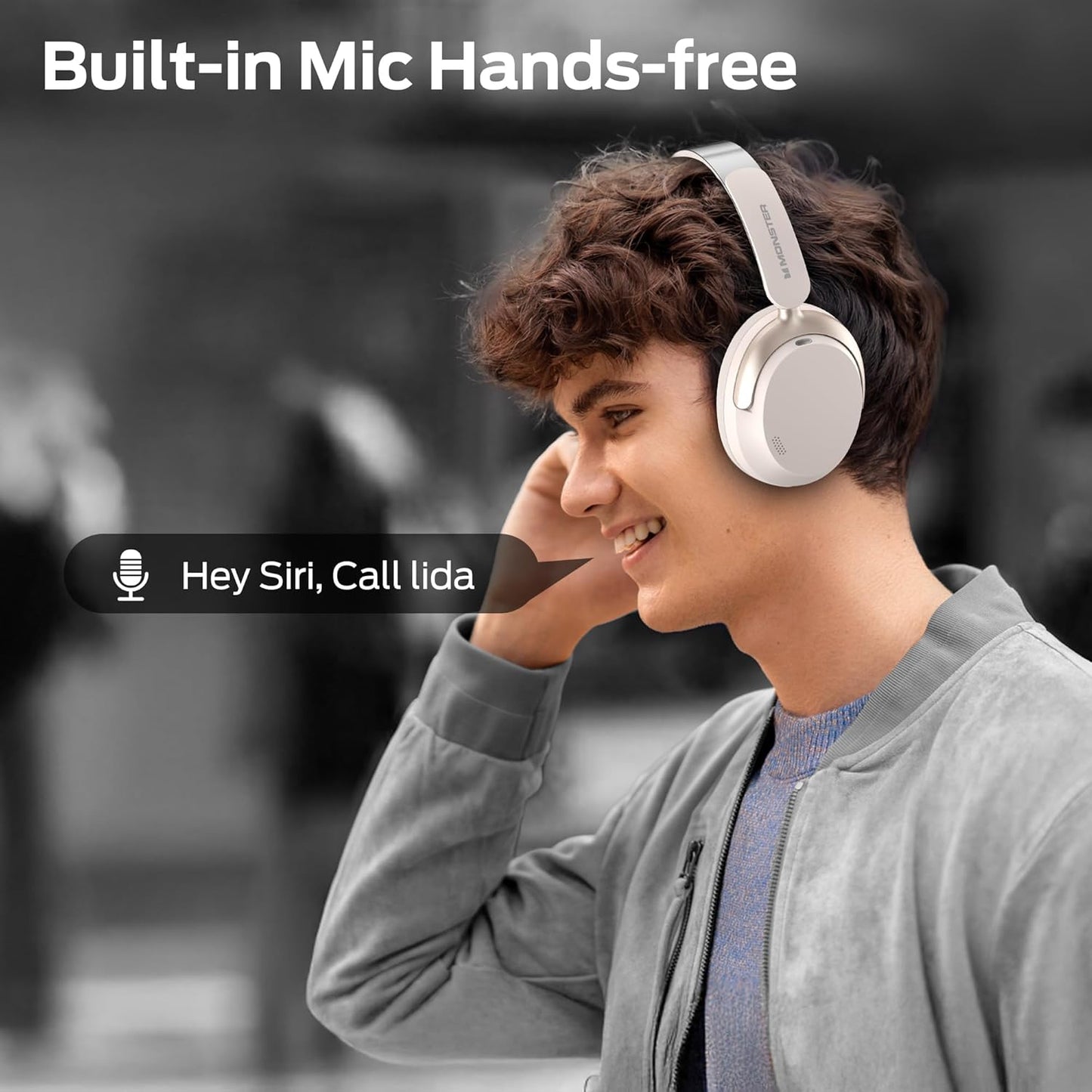 Handsfree Bluetooth Monster Persona 3rd, MultiPoint, A2DP, ANC, Branco