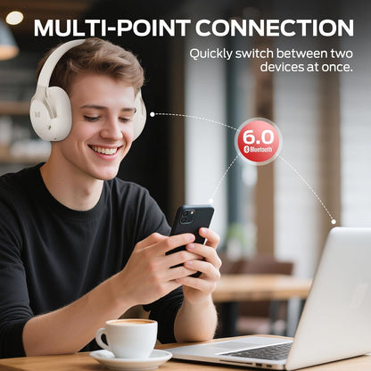 Handsfree Bluetooth Monster Persona 5th, MultiPoint, A2DP, ANC, Branco