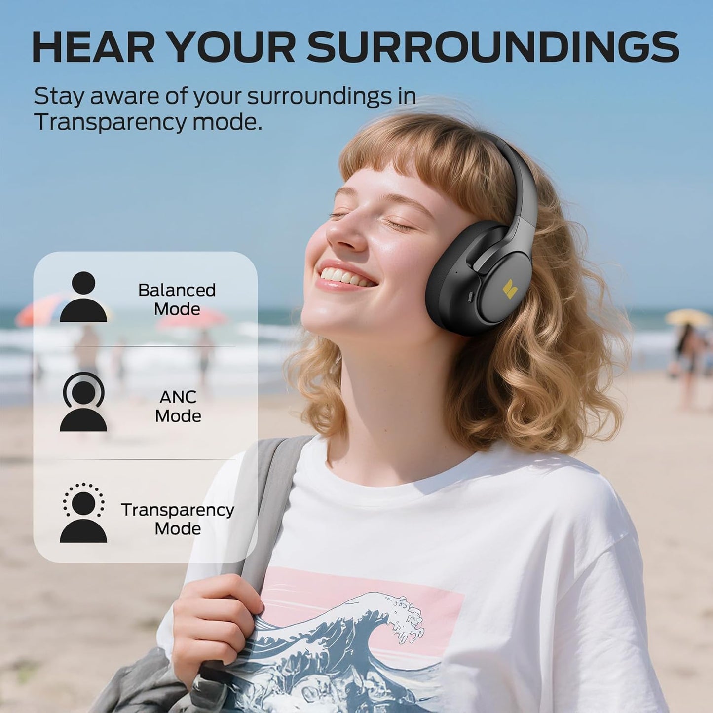 Handsfree Bluetooth Monster Persona 5th, MultiPoint, A2DP, ANC, Preto