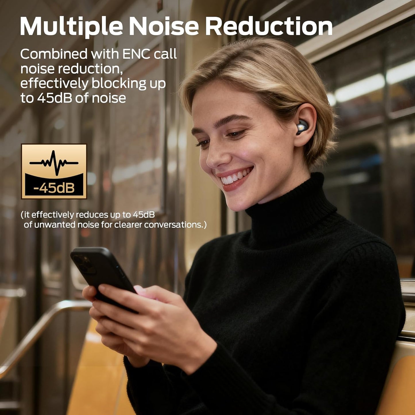 Handsfree Bluetooth Monster Sleep Ear100, TWS, Preto