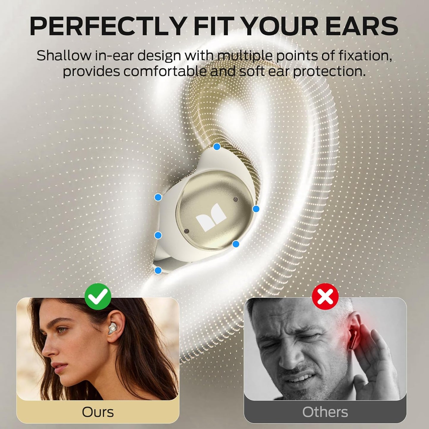 Handsfree Bluetooth Monster Sleep Ear200, TWS, ANC, Dourado