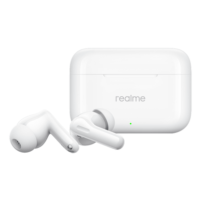 Realme Buds T200 Bluetooth Handsfree, TWS, ANC, MultiPoint, White