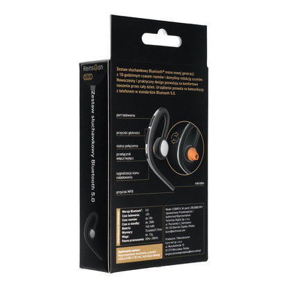 Handsfree Bluetooth Reinston ESB001X, MultiPoint, A2DP, Black