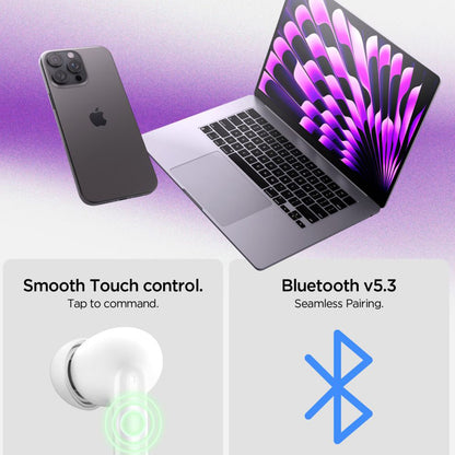 Handsfree Bluetooth Spigen SA2400, TWS, ANC, Branco