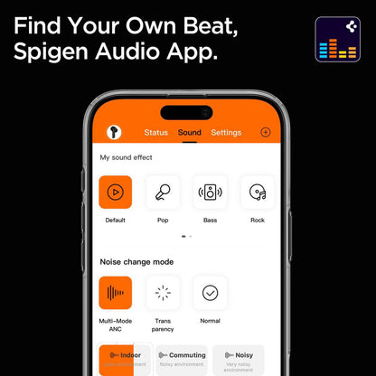 Handsfree Bluetooth Spigen SA2403, A2DP, ANC, Preto ASD09691