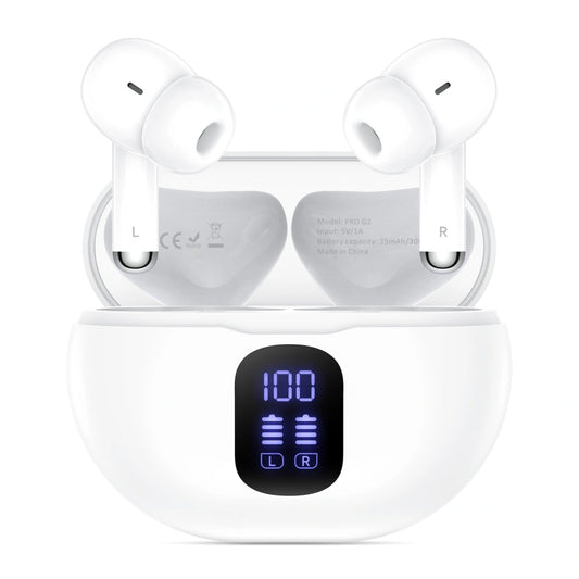 Auricular Bluetooth Tech-Protect Ultraboost Pro G2, TWS, Branco